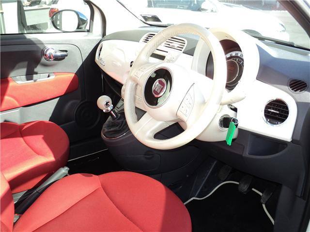 2008 FIAT 500 Pop 1.4 Ivory/Red fabric
