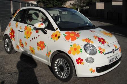 500c with flowers