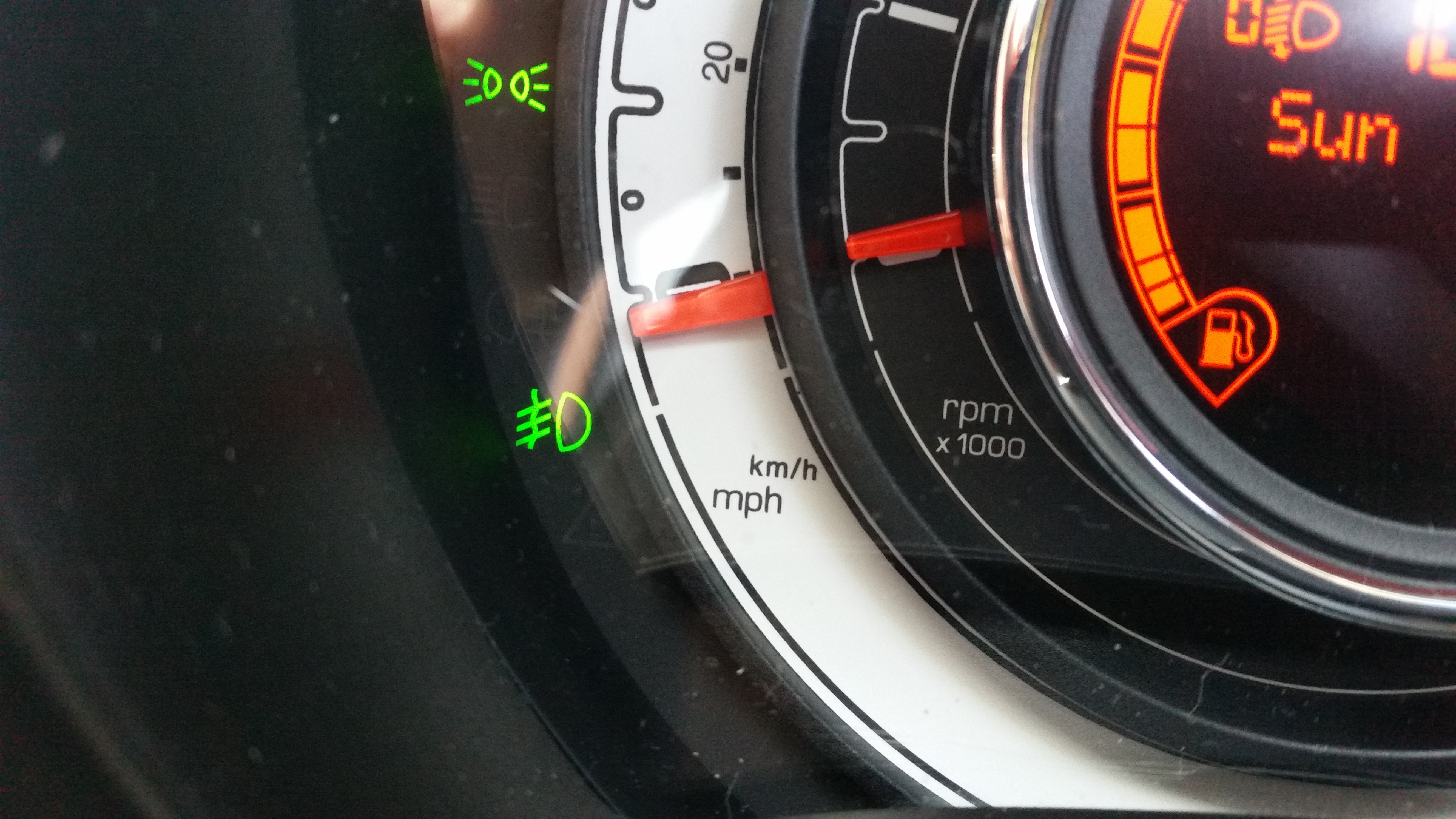 Fiat 500 front shop fog lights