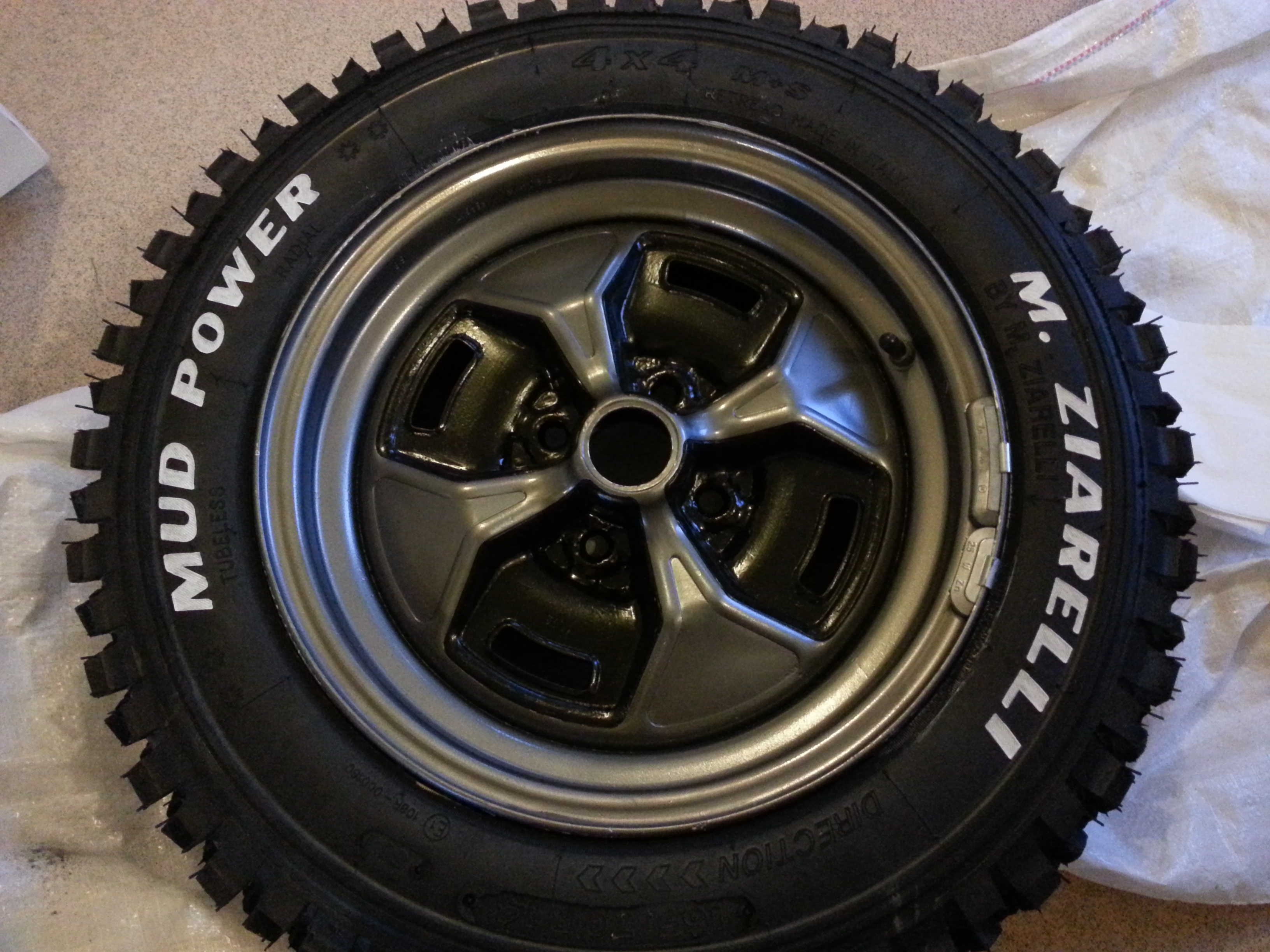 131 Rims with the new off-road rubber