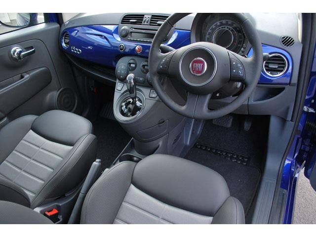 2010 FIAT 500 Sport Black/Grey leather effect