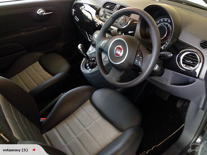 2010 FIAT 500 Sport Black/Grey leather effect