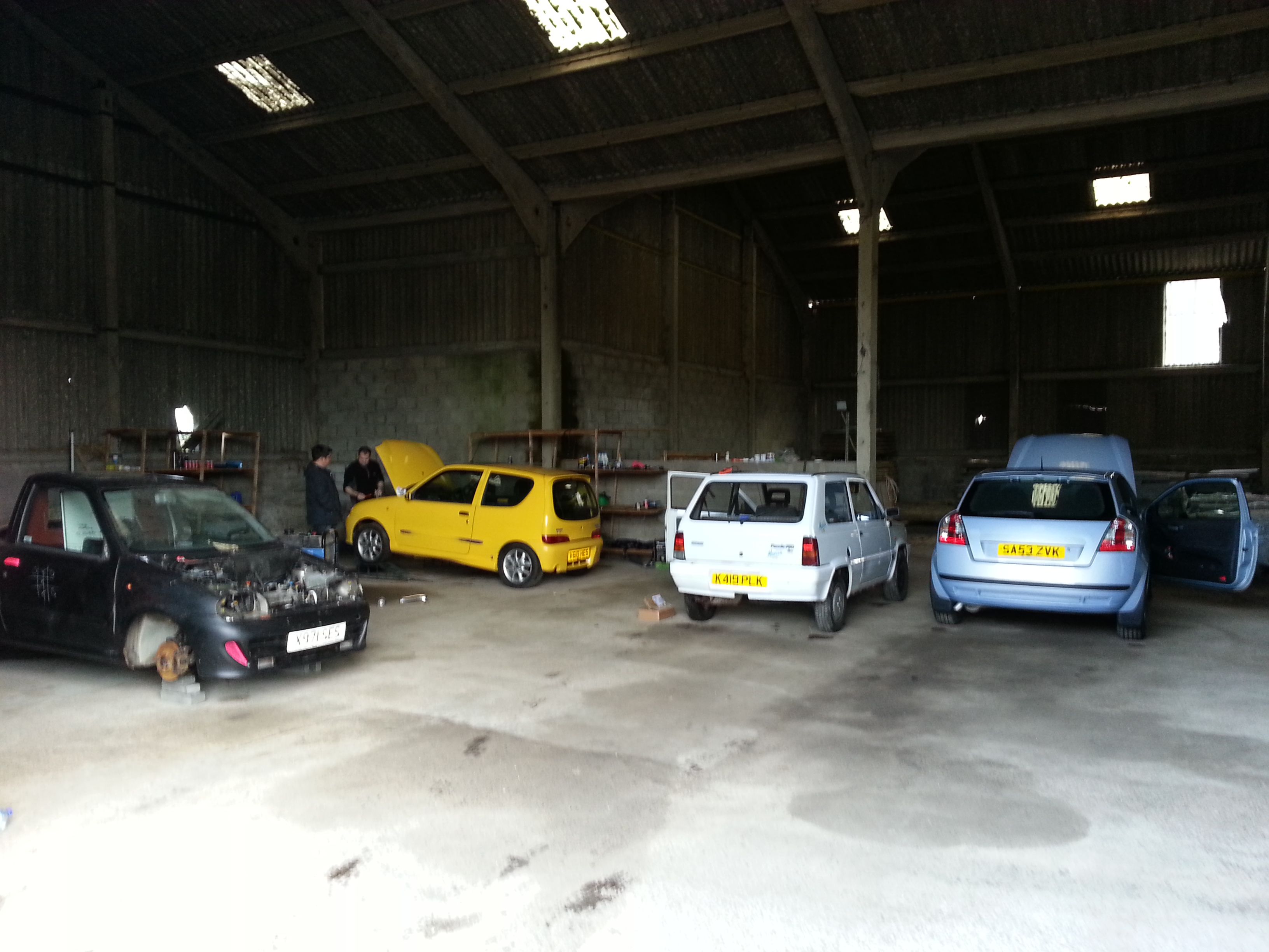 4 Fiats in the shed!