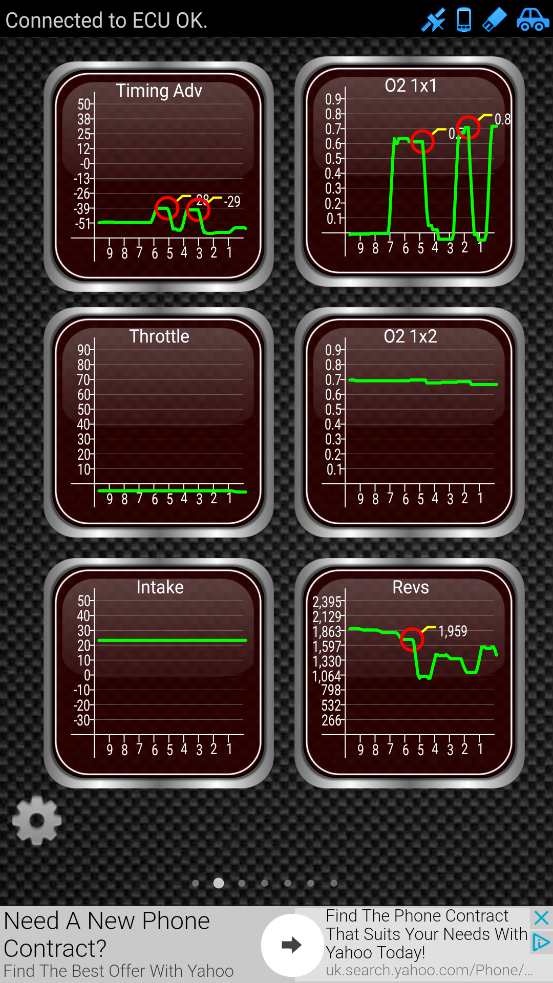 5. Throttle pressed to 2000 rpm on tacho (part 3)