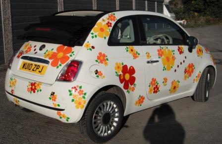 500c with flowers