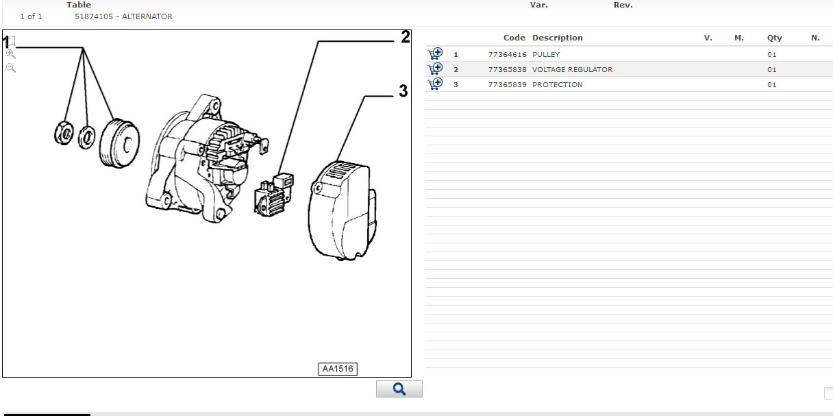 500X Alternator Parts Breakdown