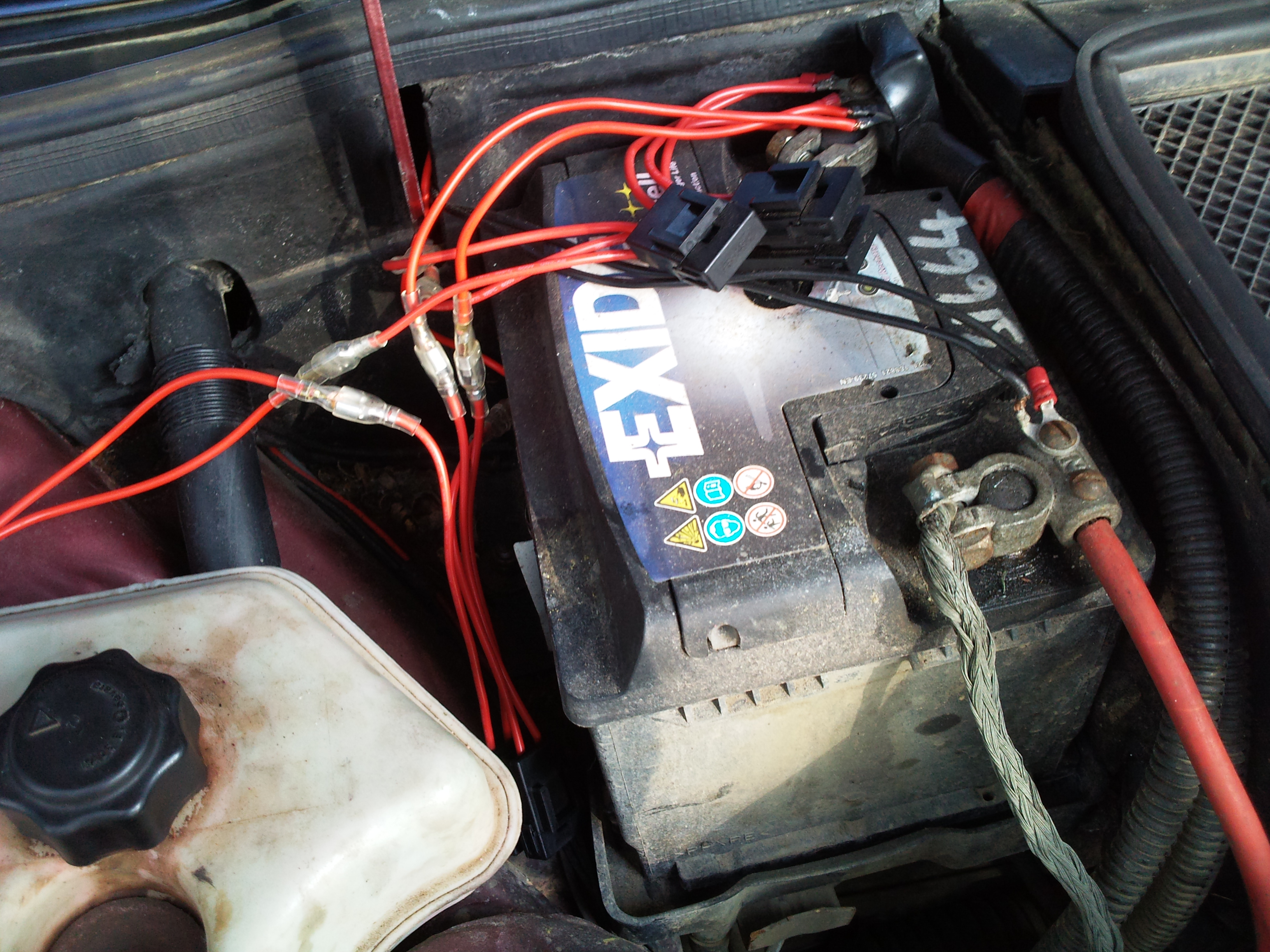 Battery and terminals
