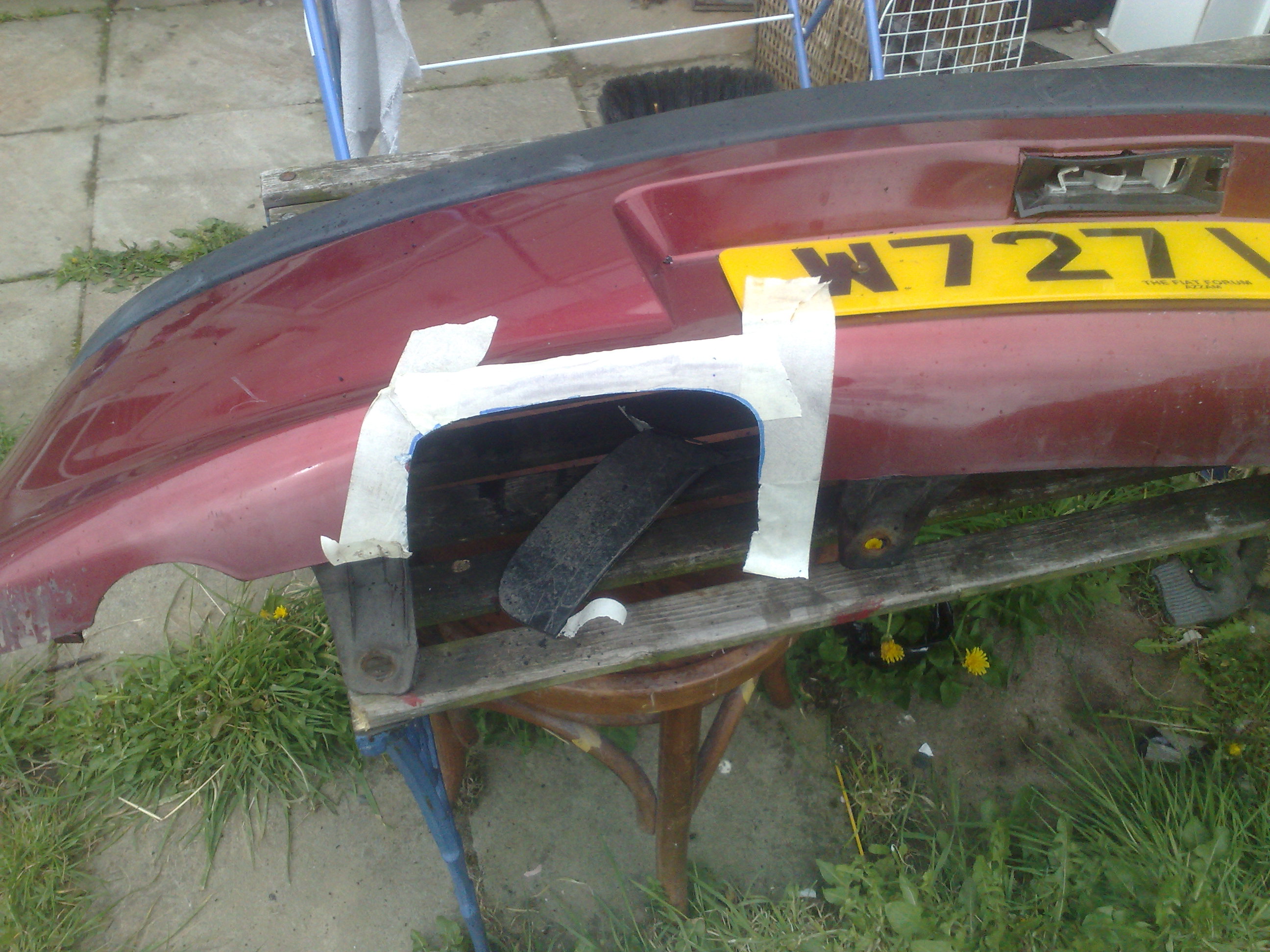 Attempted exhaust theft? cutting rear bumper FIAT Punto (Mk2/2b) The FIAT Forum