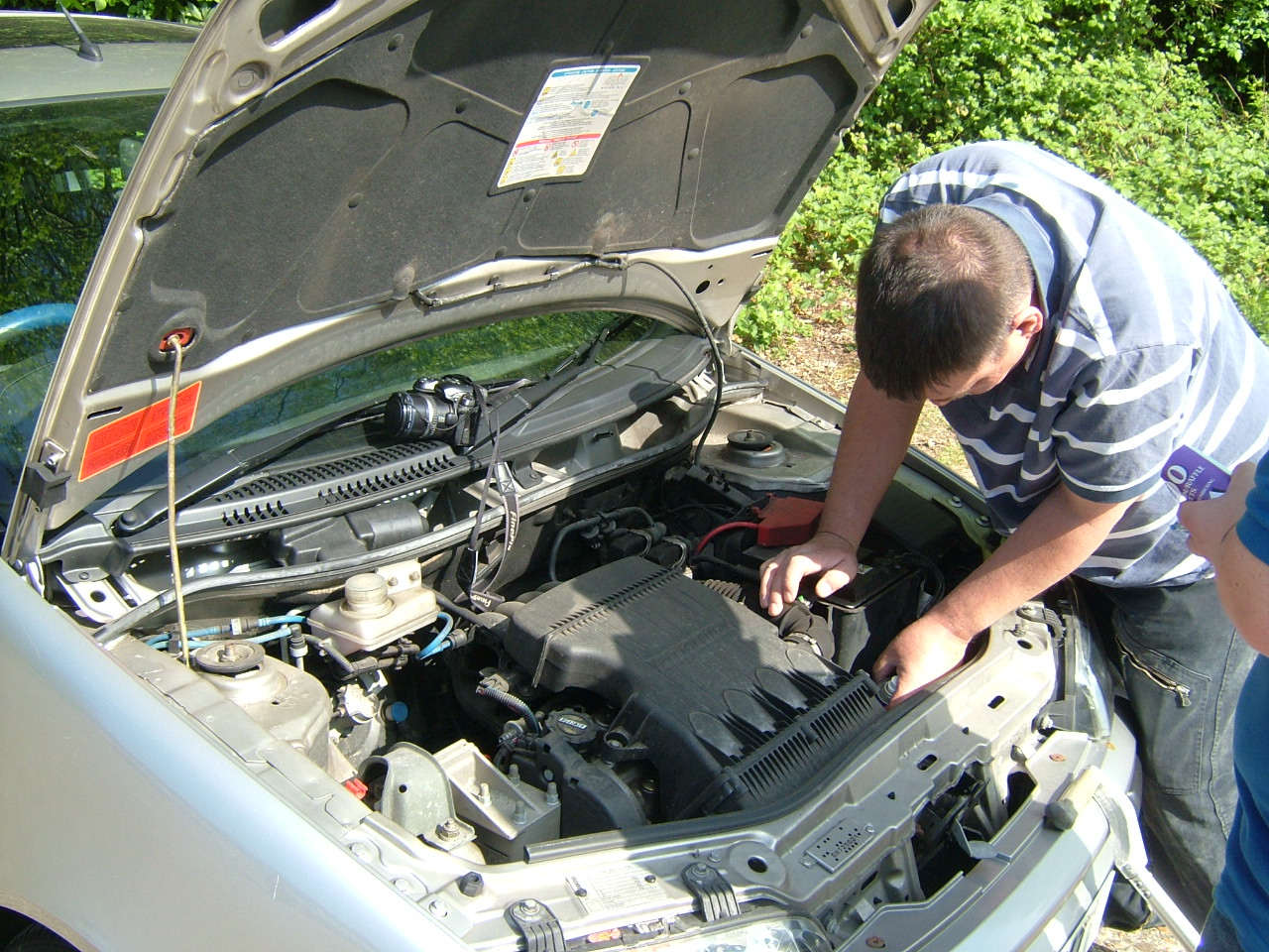 Dave lookin' at my engine