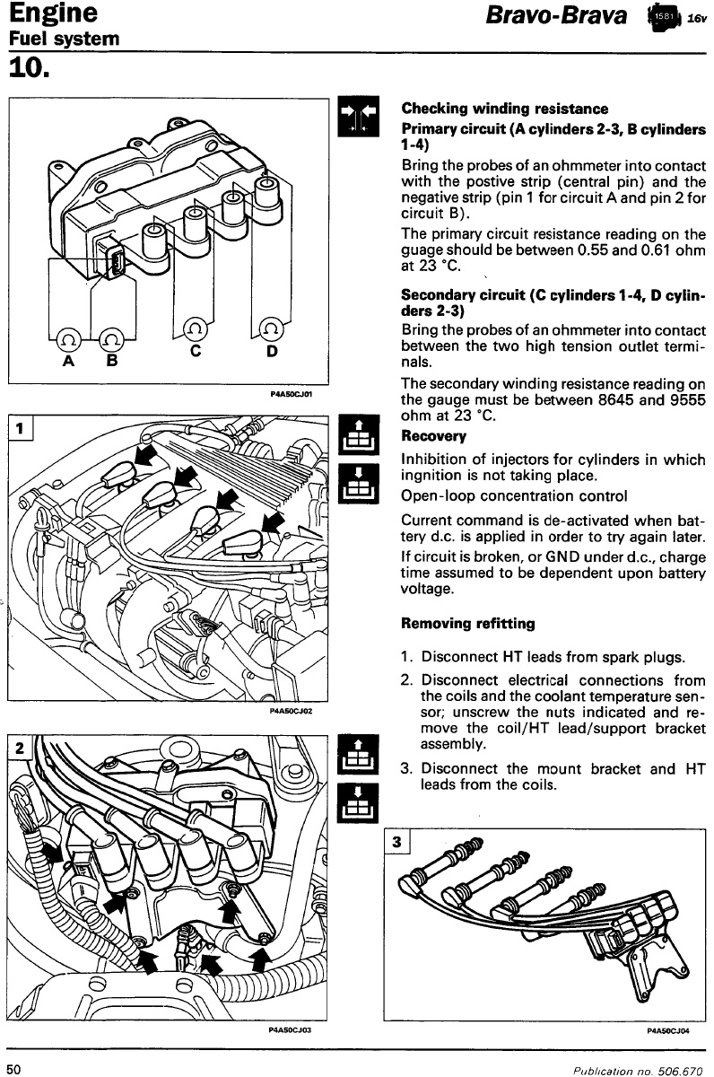Fiat Bravo 1.6 Coil Pack Info