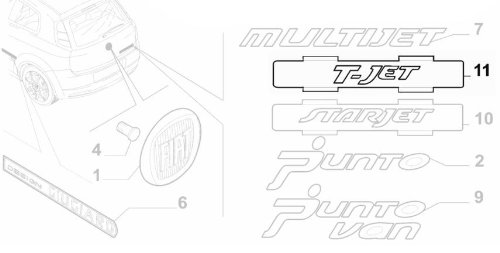 Fiat GP Grill Badges