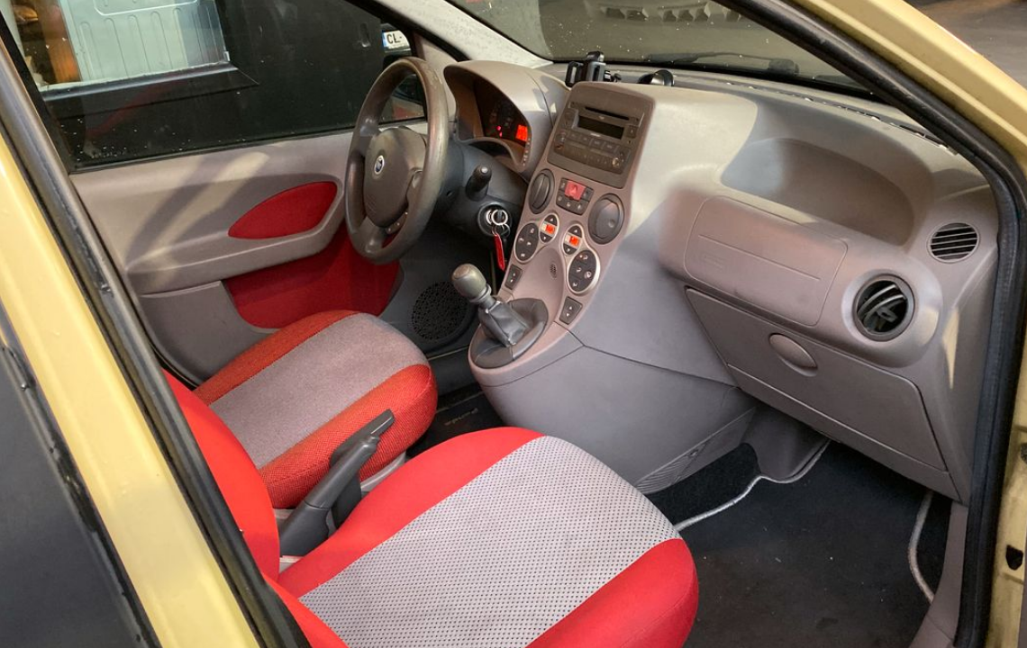 Fiat Panda 4 x 4 Yellow with red interior