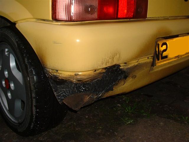 fire damaged rear os close