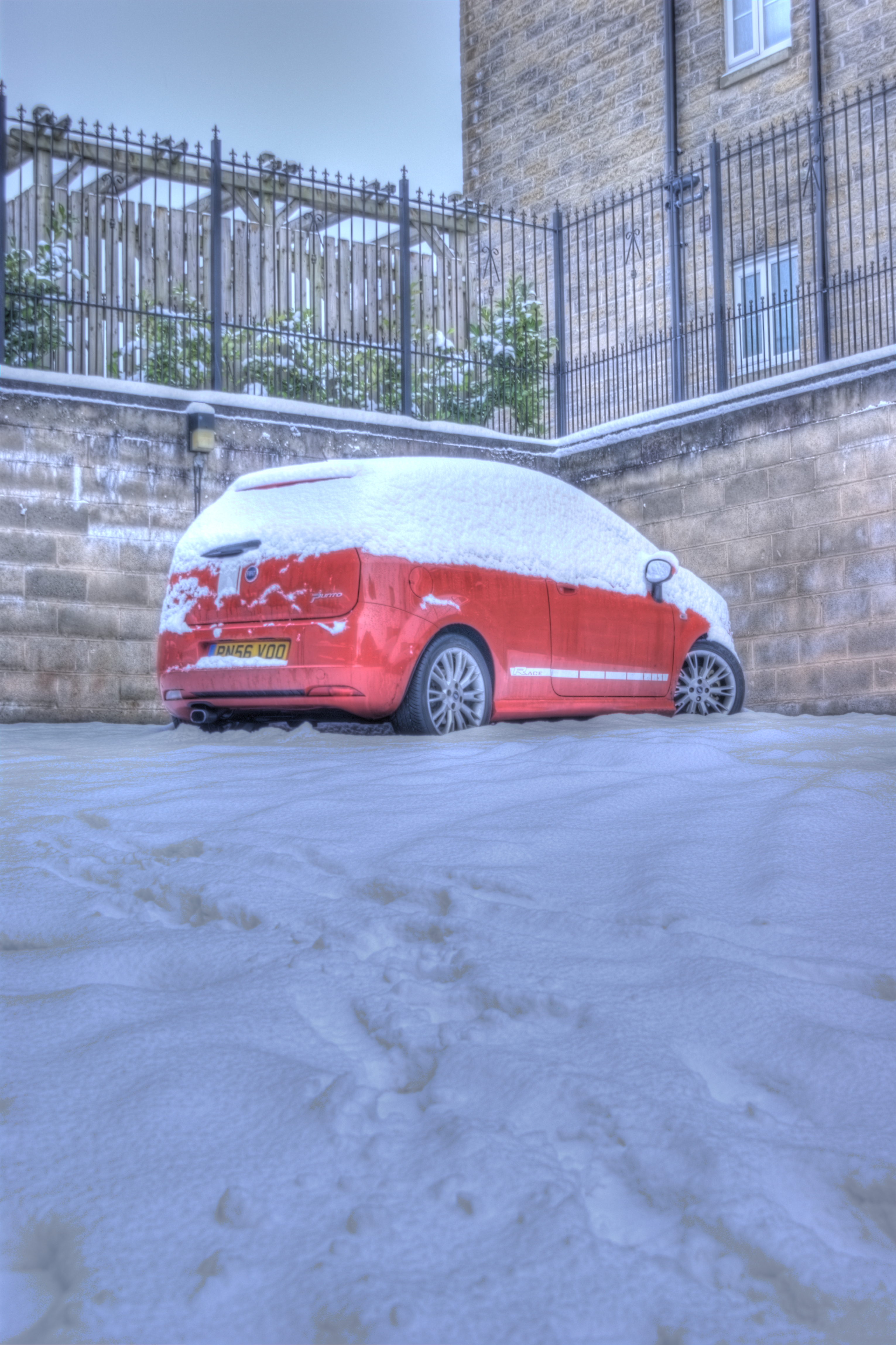 HDR Car in Snow