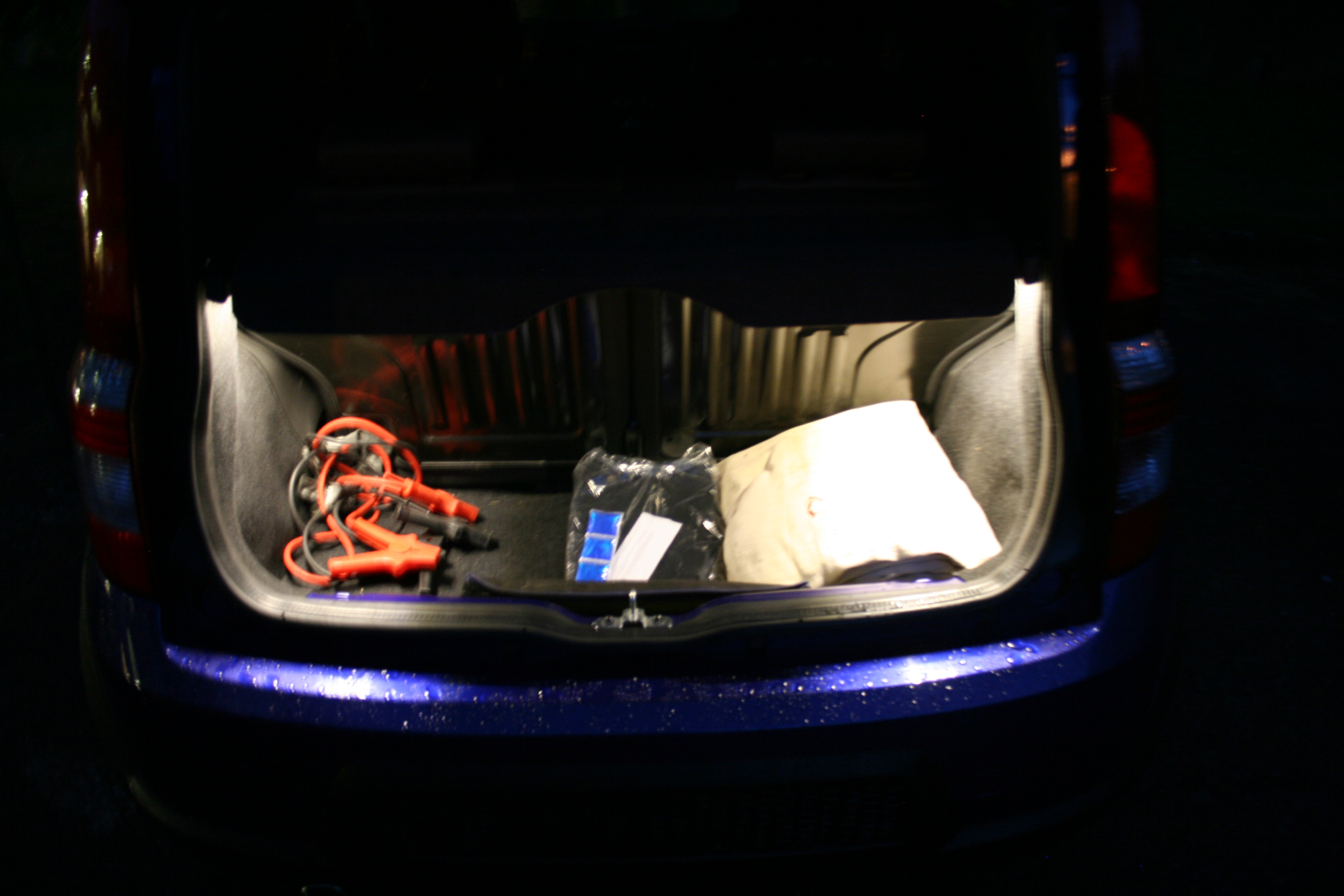 LED strip lights on both sides