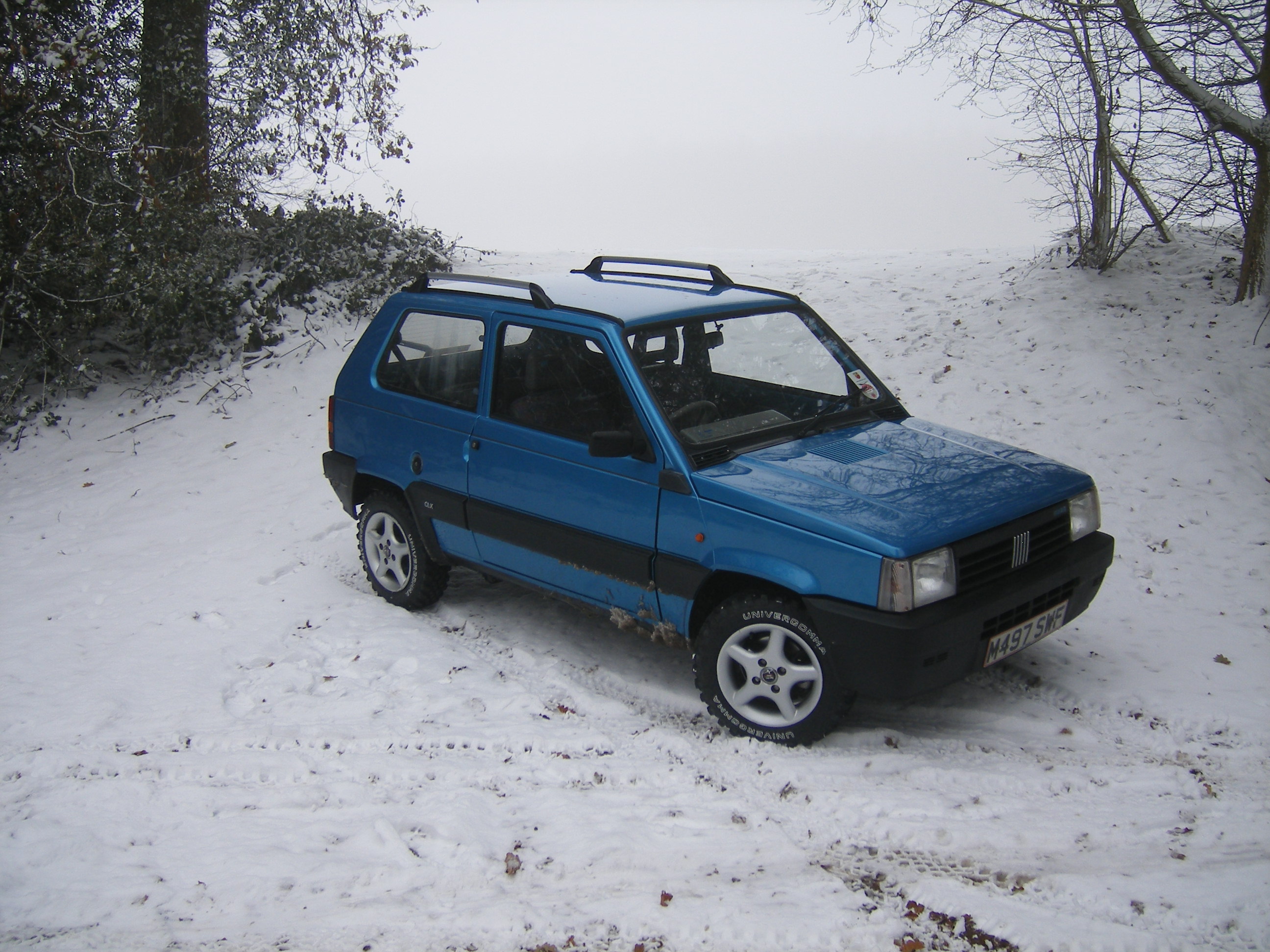 Panda in the snow, 2wd!