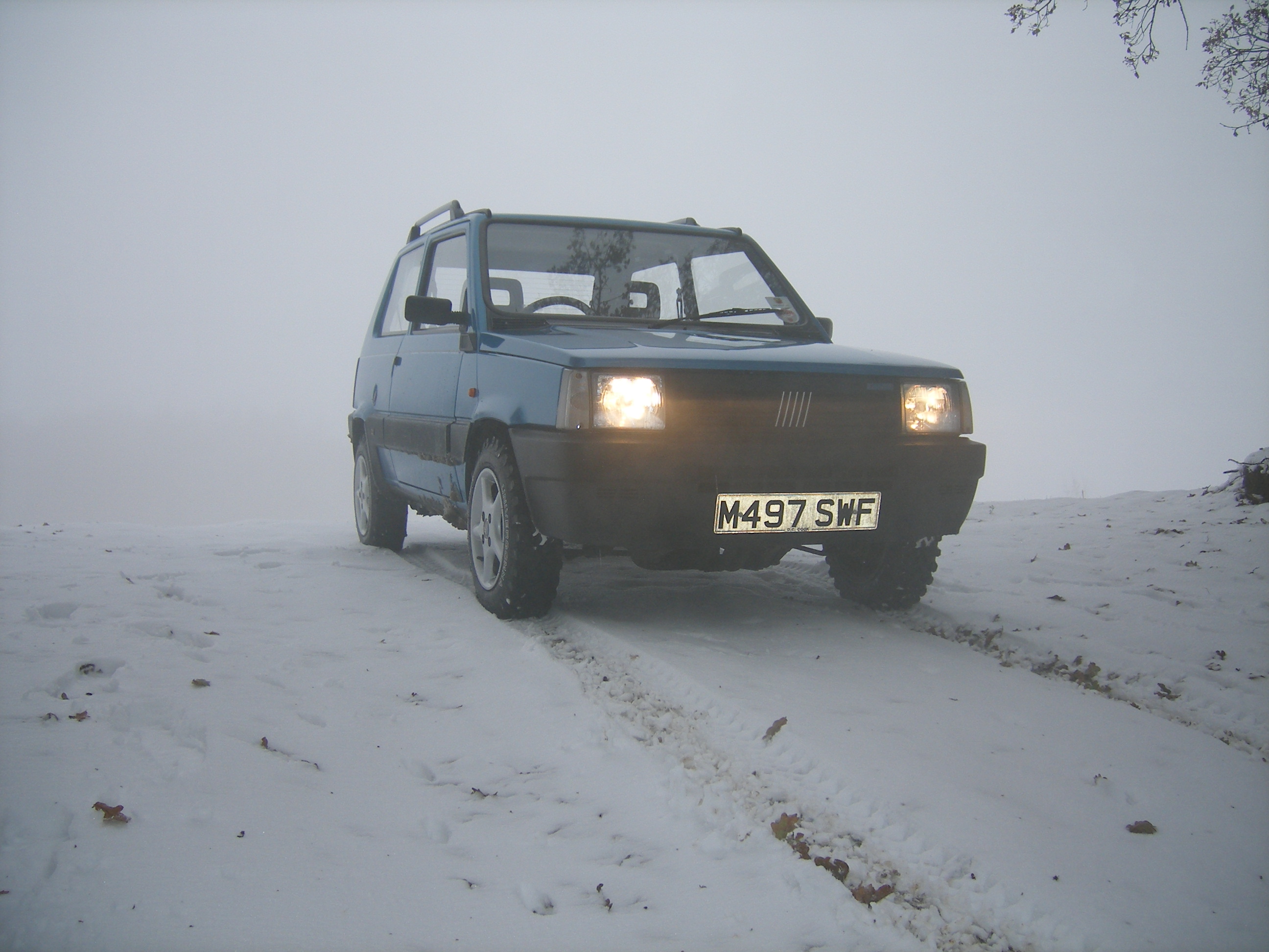Panda in the snow, 2wd!