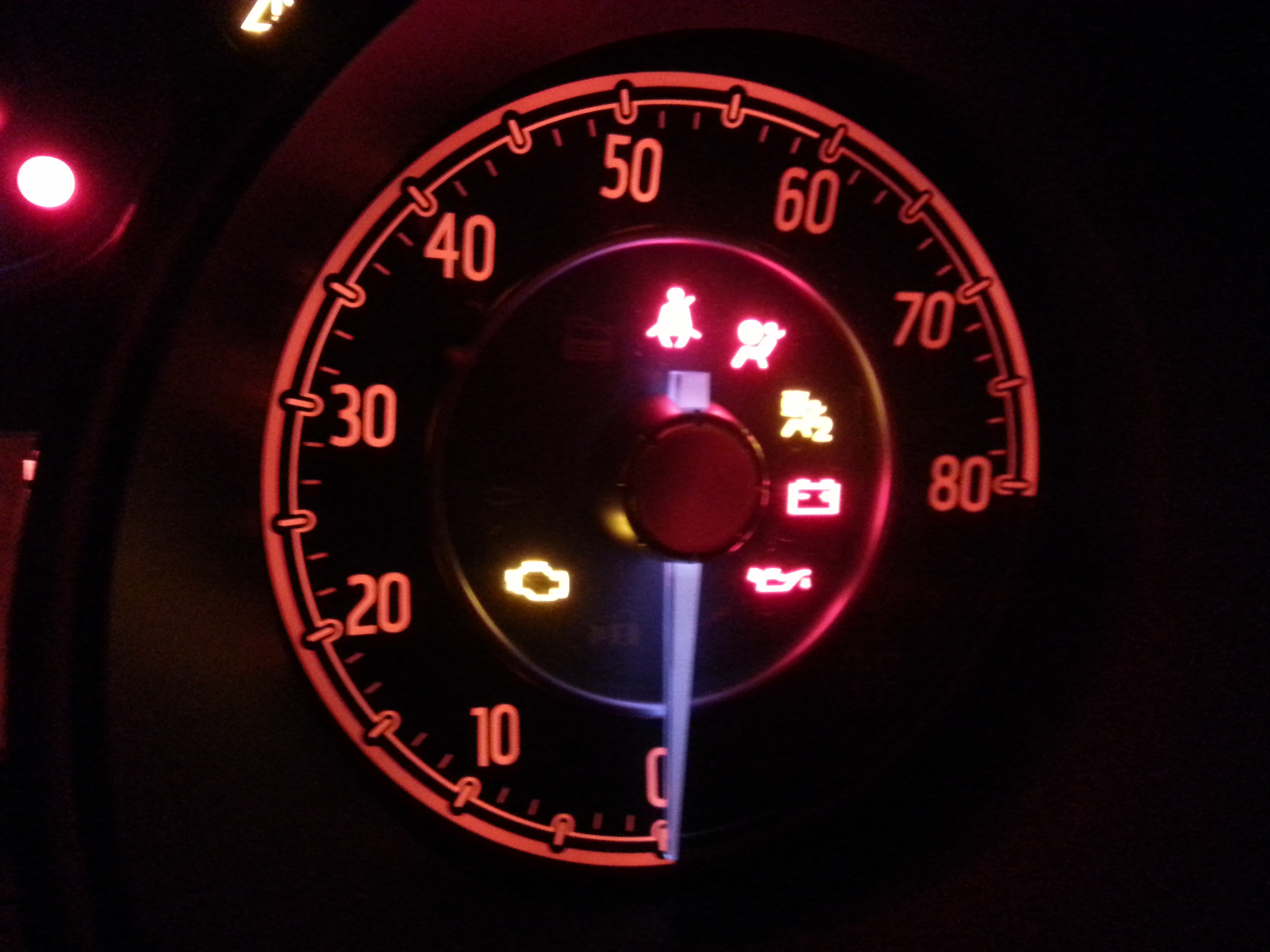 punto warning lights