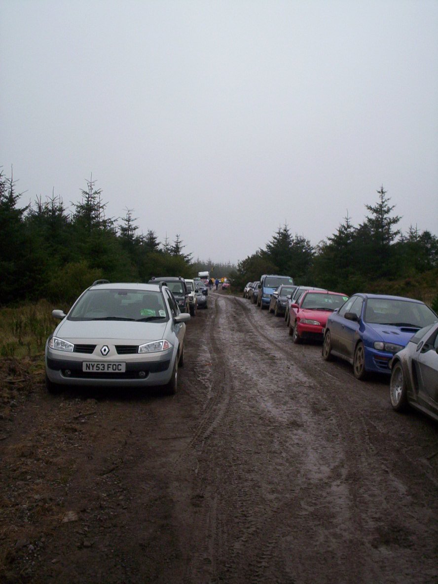 Rally stage parking