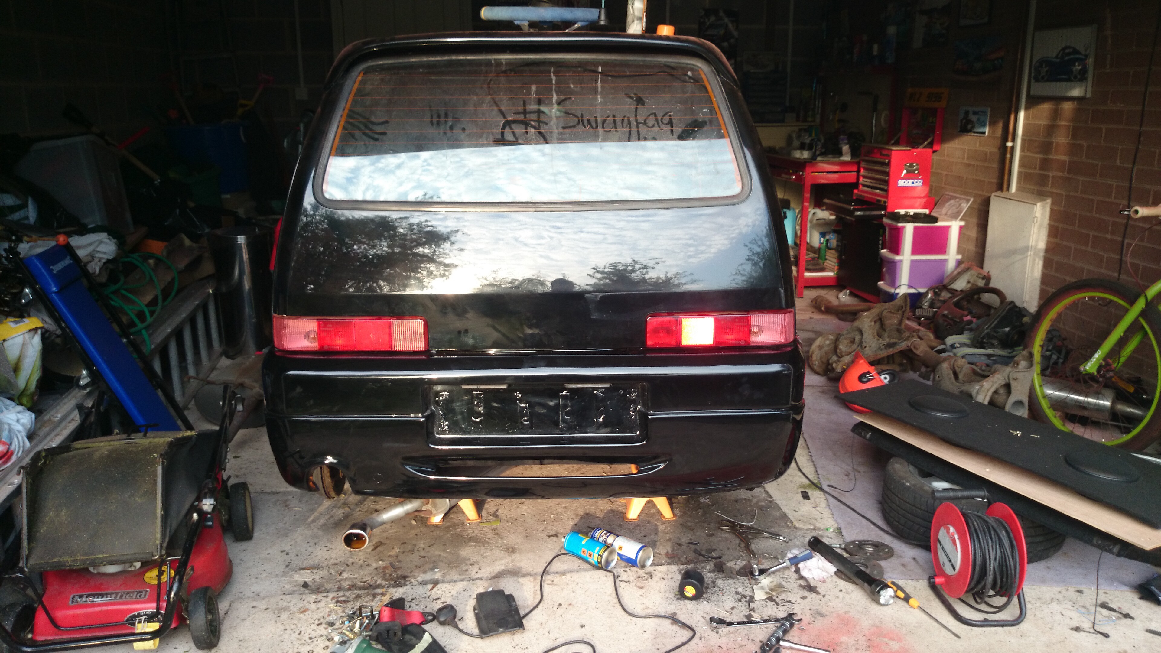 Rear bumper.