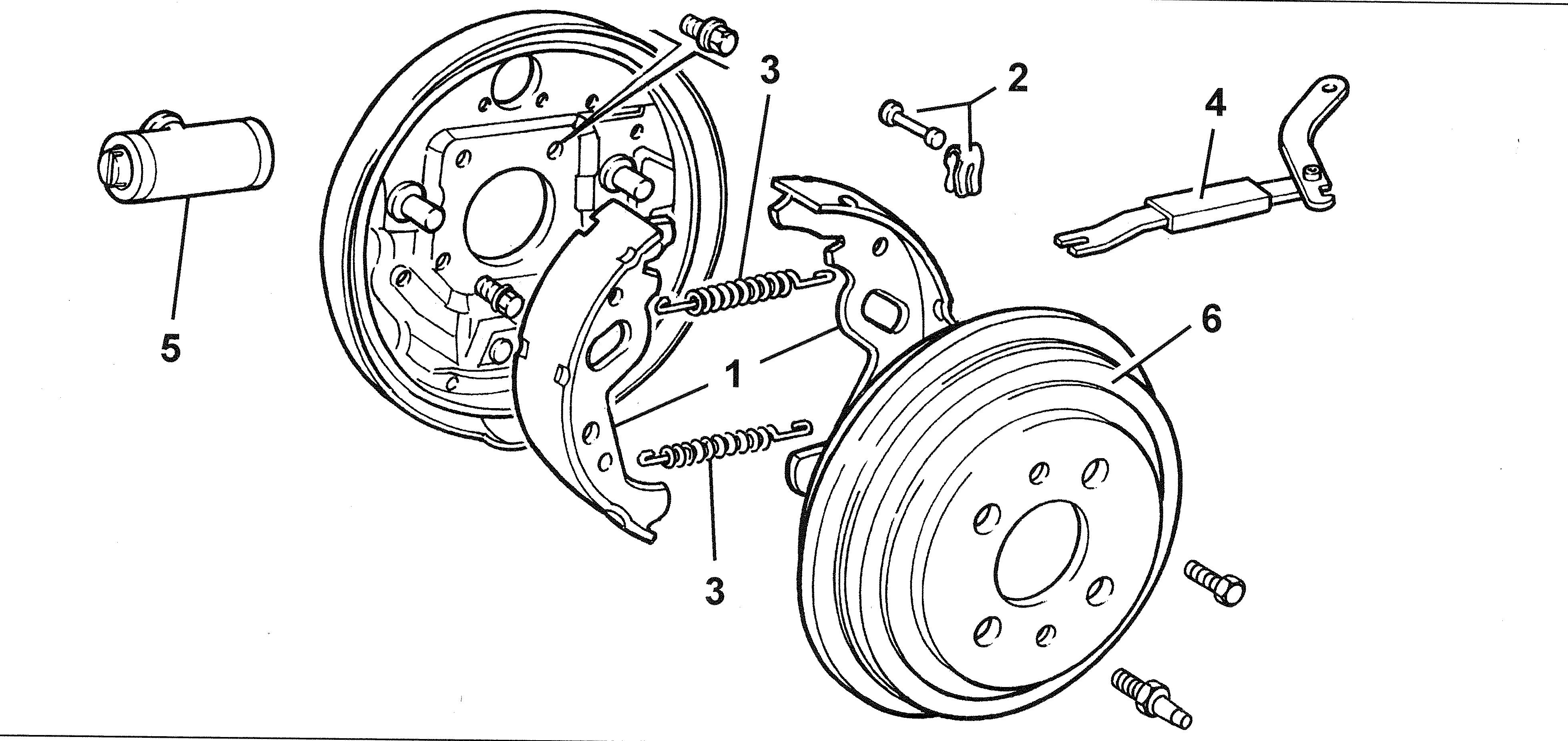 Sei and Cinq rear brake