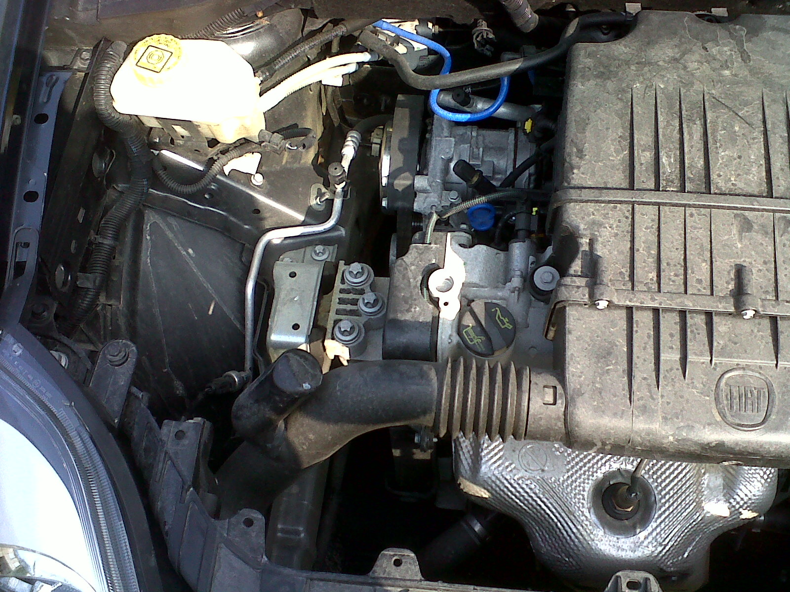 Space in the engine compartment.
