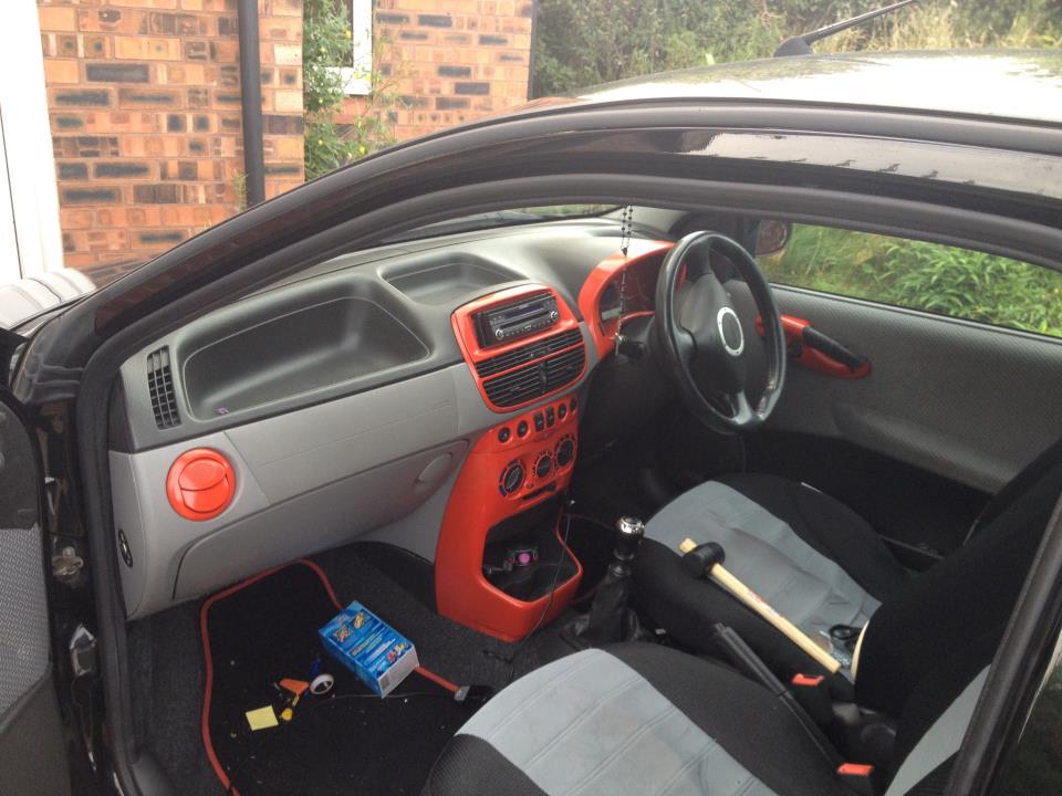 sprayed dash sections and sporting steering wheel
