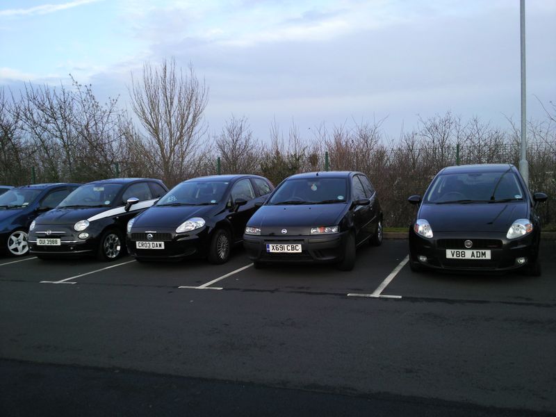 The black cars