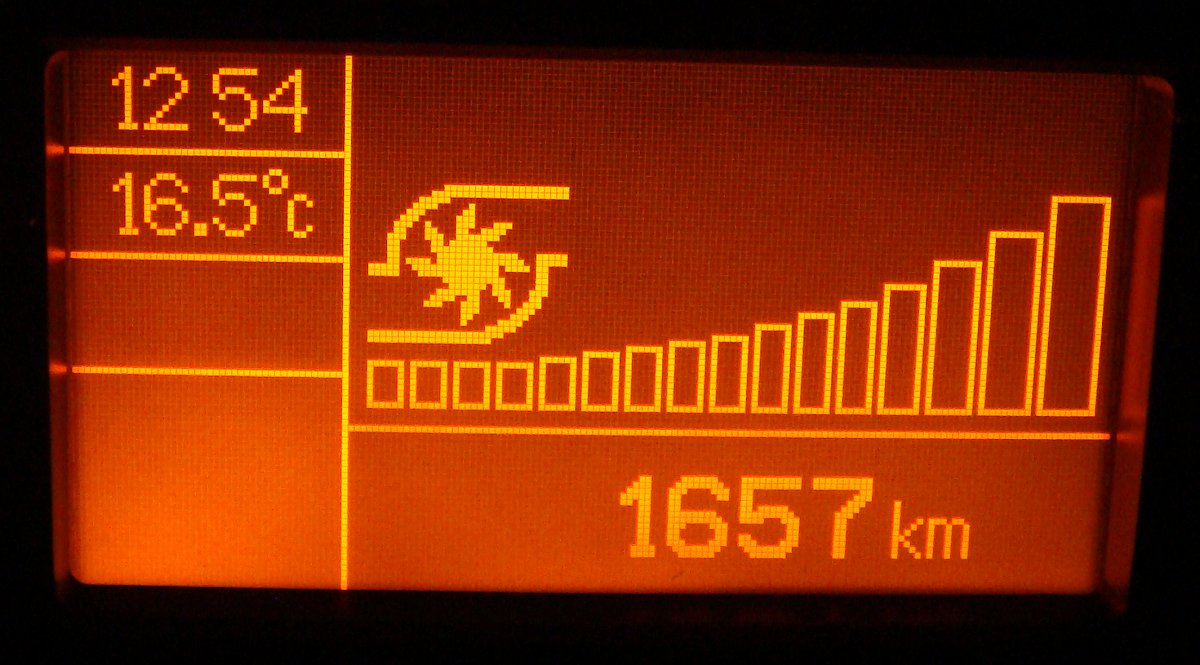 Turbo on the Multifunction display