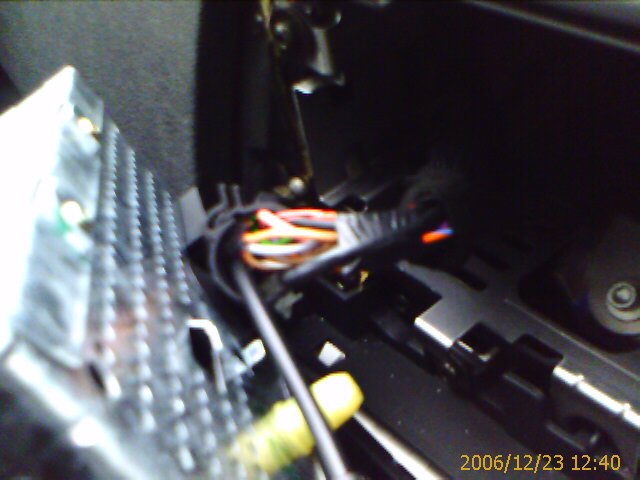 Wiring connecting CD player