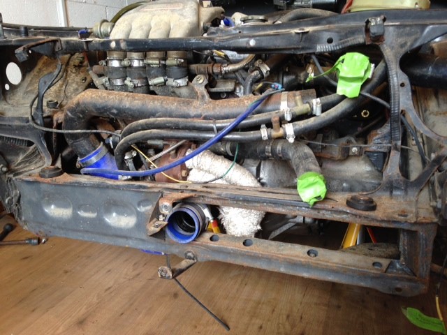 Y10 race car engine bay